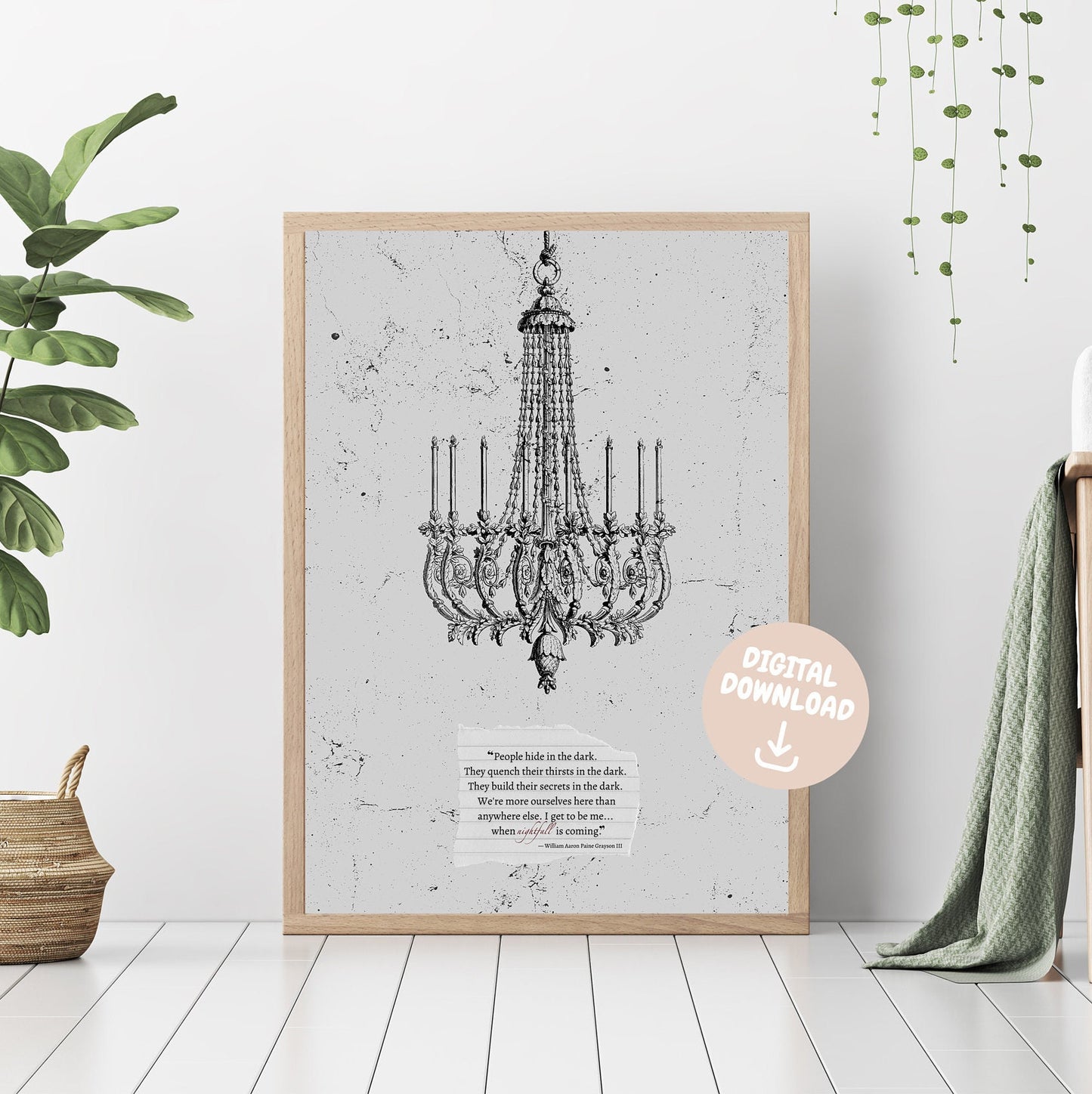 Chandelier Will Grayson Nightfall Quote | Digital Download