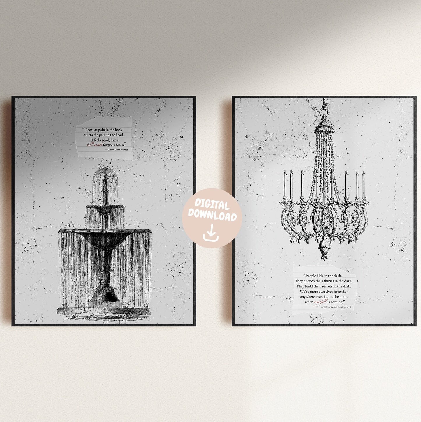 Chandelier Will Grayson Nightfall Quote | Digital Download